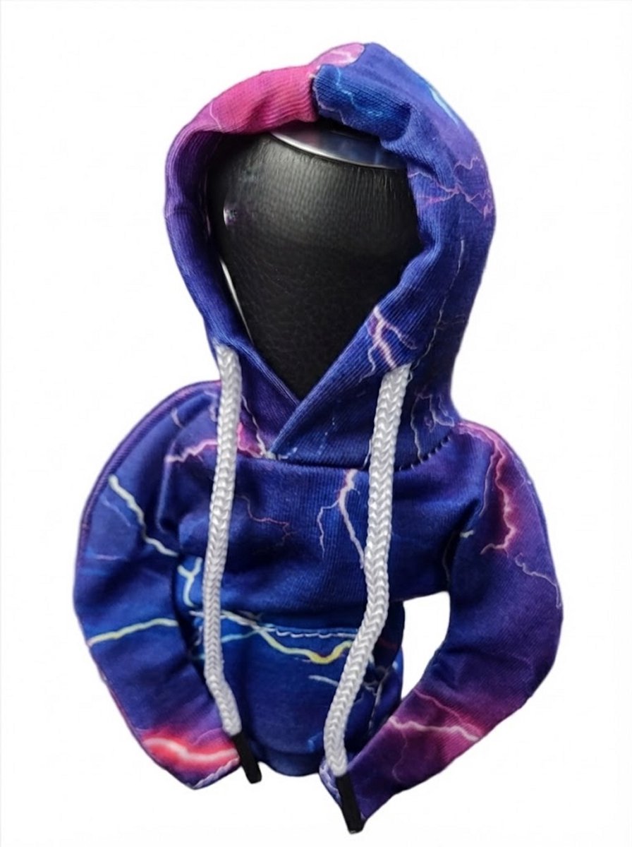 Mj Joys® - Versnellingspook Hoodie - Universele Pook Cover Met Capuchon - Hoodie Pook Hoes - Versnellingspook Beschermer - Autopook Cover - Pookknop - Bliksem Paars