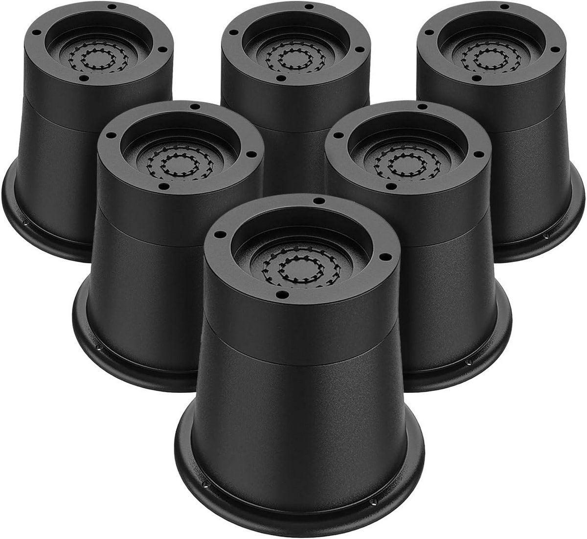 Verstelbare Meubelverhogers 7,5 cm voor Bed, Bank en Bureau - Set van 6 Zwart