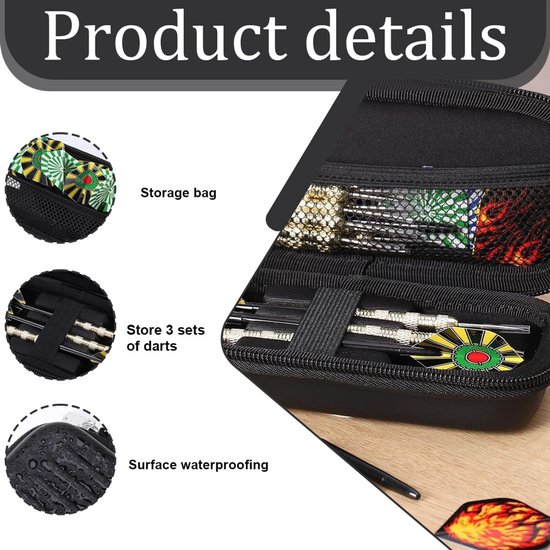 Stevige Dart Etui voor 6 Darts en Accessoires - Waterdicht en Schokbestendig Opbergsysteem — afbeelding 4