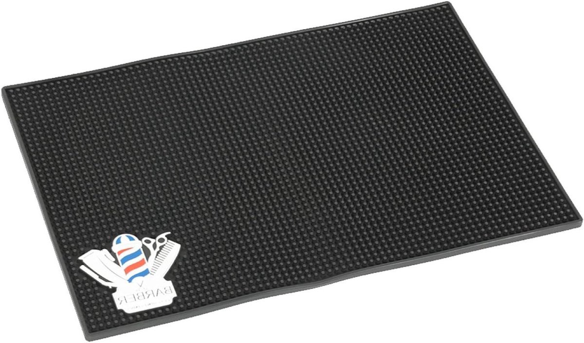 Anti-Slip Kappersmat voor Kaptafel - Hittebestendige Siliconen Mat met Antislip - Duurzame Tool voor Kappers en Salon - Zwart