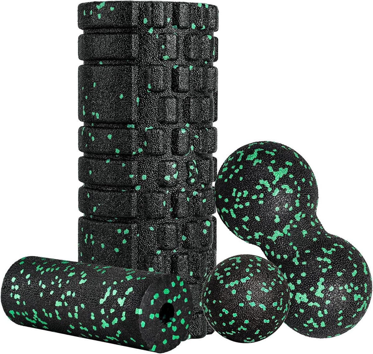 Fasciarol Set met Bal en Duo Massagehulpmiddelen voor Yoga en Spierherstel