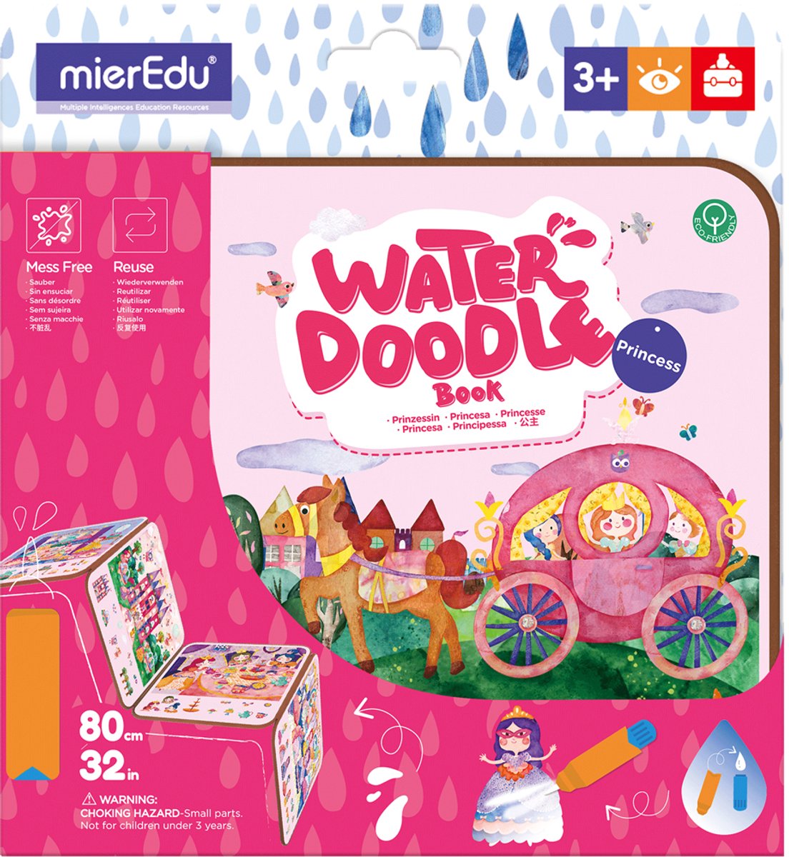 MIEREDU Mieredu - Water Doodle Boek - Prinses - Mieredu - Water Doodle Boek - Prinses