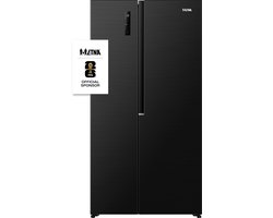 ETNA AKV5178ZWA - Amerikaanse koelkast - No-Frost - 178 cm hoog - 544 liter - Energielabel E - Invriesvermogen 10 kg/24u - Geluidsniveau 39 dB - LED Display - SuperCool - FastFreeze - Deuralarm - Interter Compressor - Multi Airflow - Energy Saving