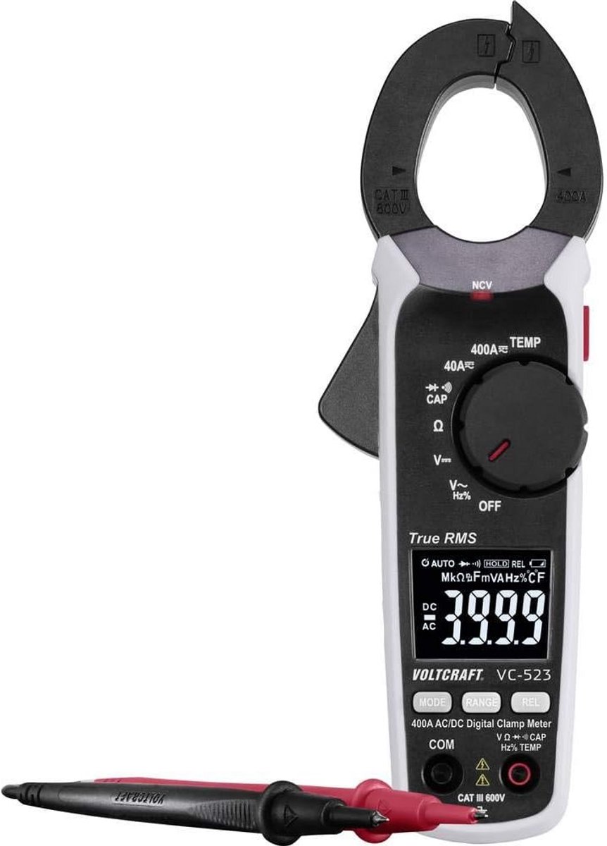 Digitale Stroomtang met True RMS voor AC/DC Stroom, Spanning en Temperatuur