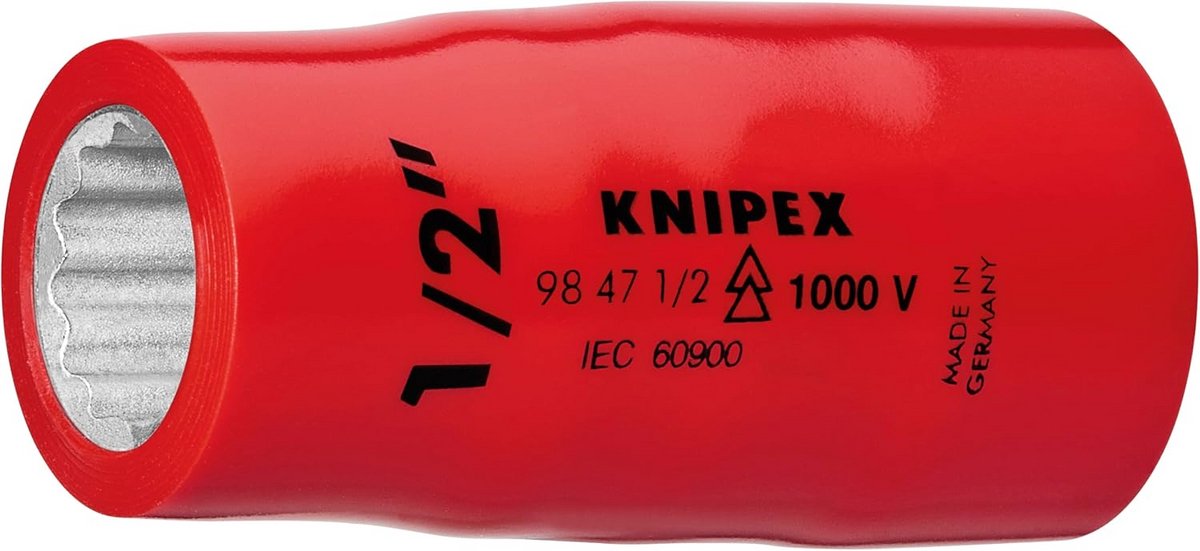 Dopsleutel met 1/2" aandrijving, 1000V Geïsoleerd