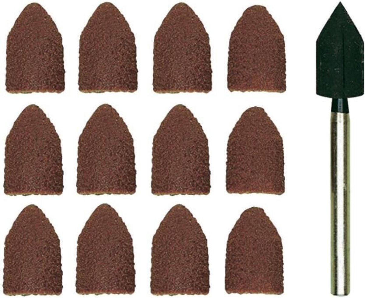 Set van 10 Slijpkapjes met Montageadapter, 8 mm Schachtdiameter