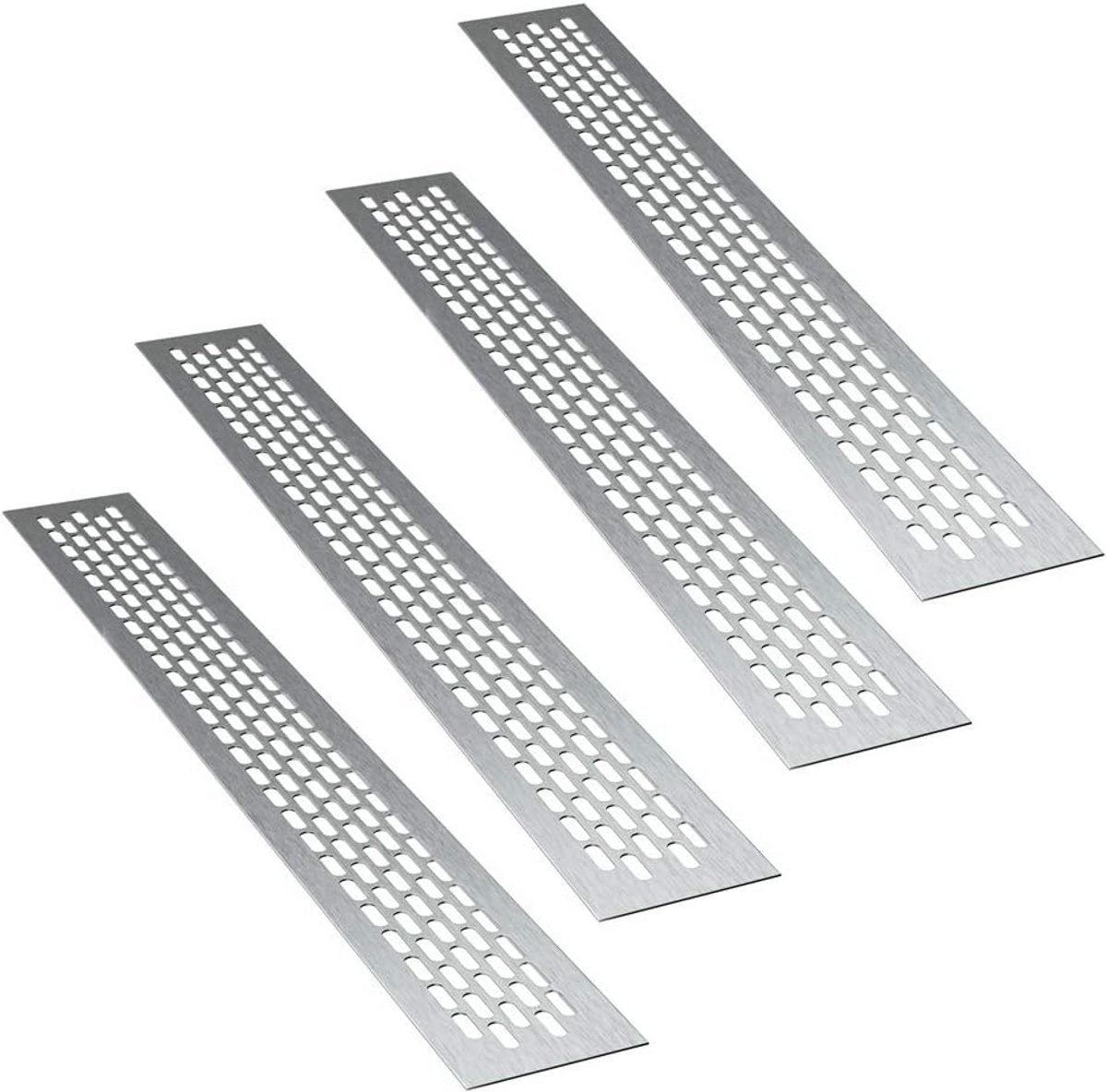 Aluminium Ventilatie Rooster Rechthoekig 80 x 6 cm Inox