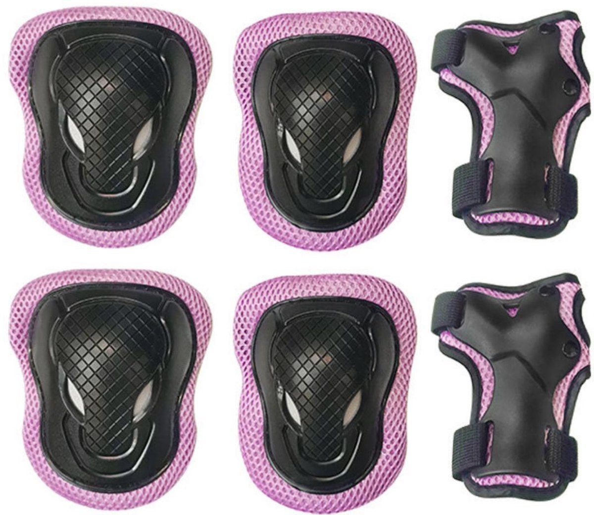 GELLDG Kinderkniebeschermers Beschermende uitrusting voor rolschaatsen Kinderbeschermingsmateriaal Elleboogbeschermers voor scooters Elleboogbeschermers voor fietsen Elleboogbeschermers voor inline skates Roze
