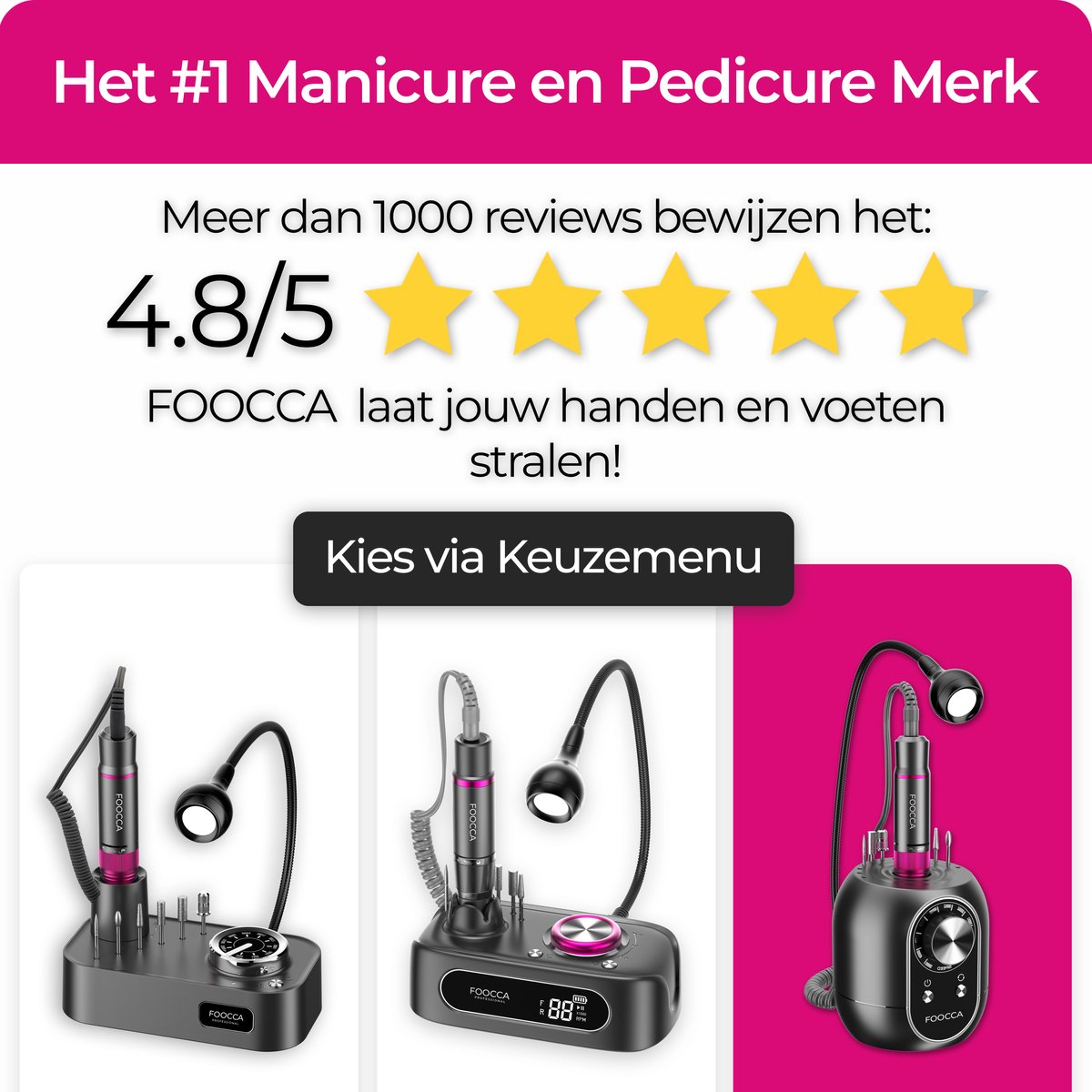 FOOCCA Desktop Ultra nagelfrees 50.000 rpm thumbnail 2