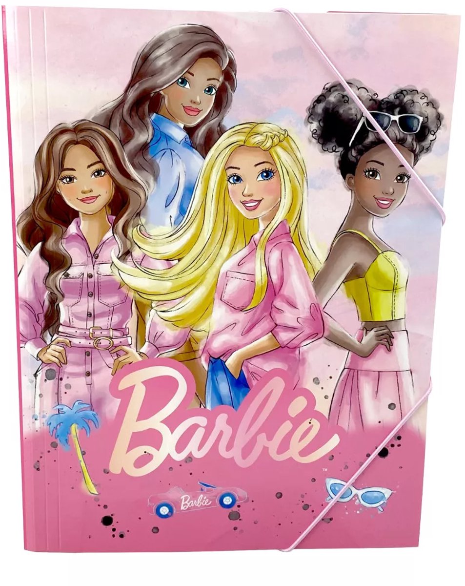 Barbie Elastomap - A4 - Paints - Opbergmap - Voor kinderen - Voor meisjes