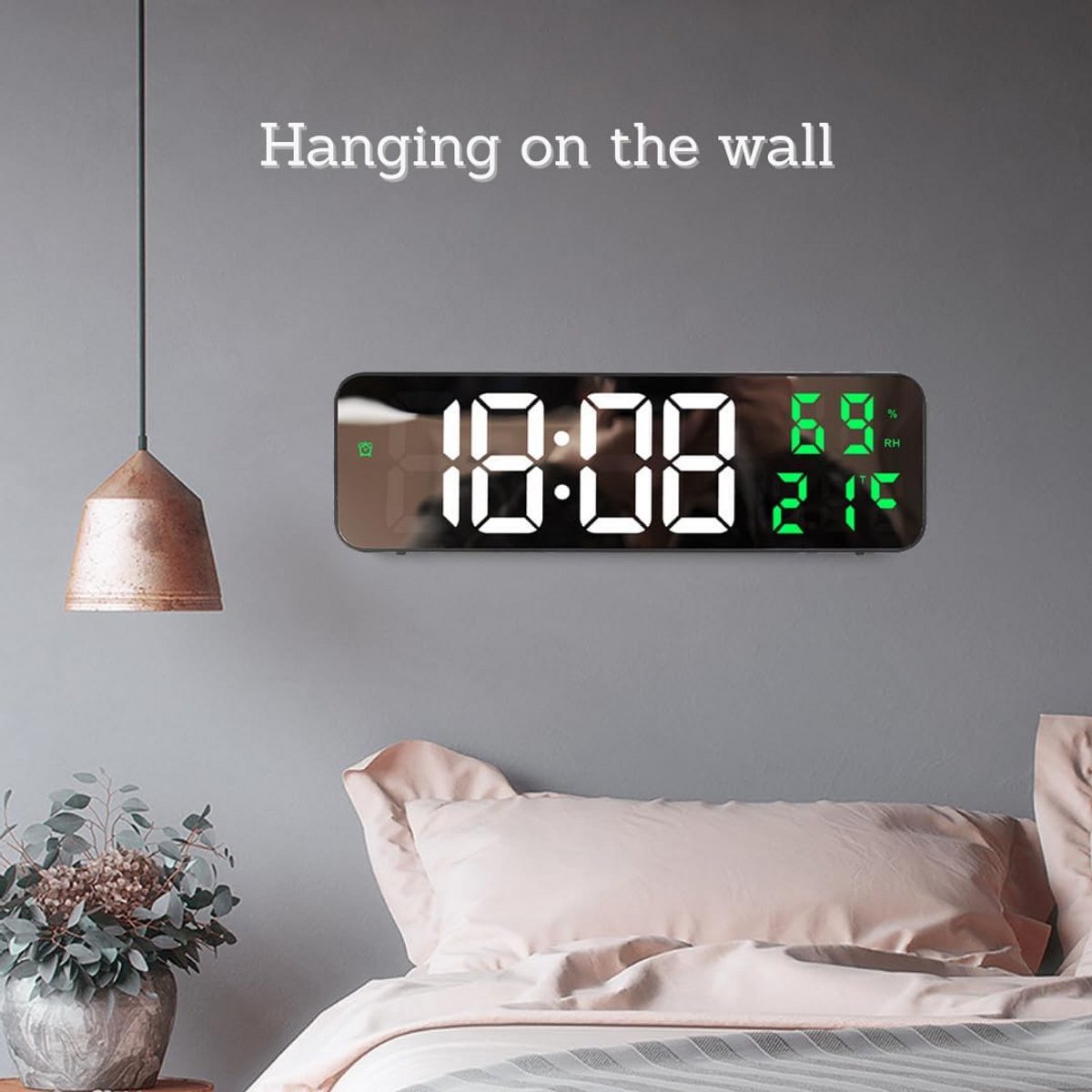 Digitale LED Klok met Datum, Temperatuur en Nachtstand - Tafel- of Wandmodel