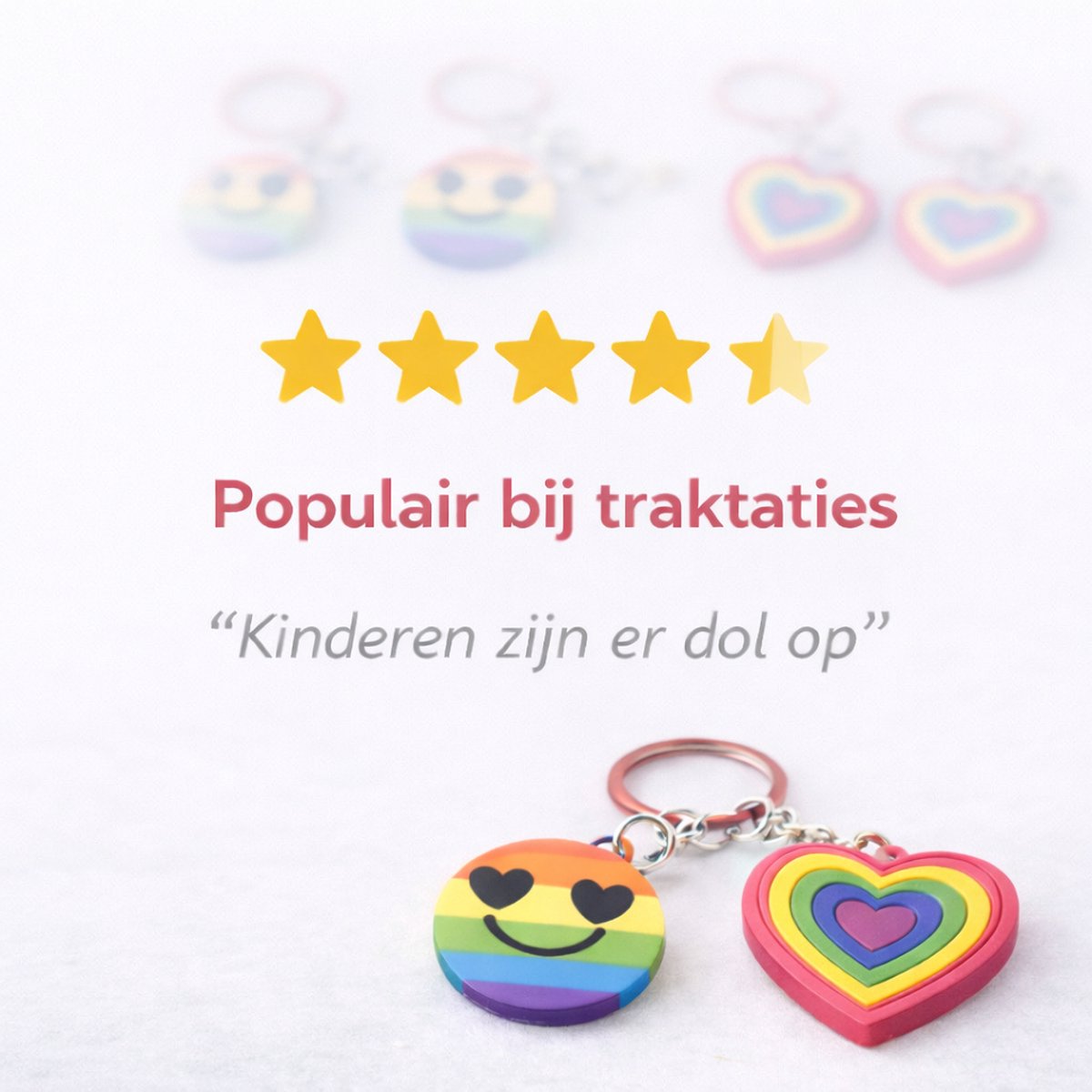 Isa's Friends® - Uitdeelcadeaus Sleutelhangers Rainbow - 24 stuks - Traktatie - Uitdeelcadeautjes voor Kinderen — afbeelding 10