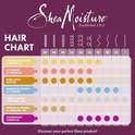 Haartabel die de Shea Moisture producten toont voor verschillende haartypes.