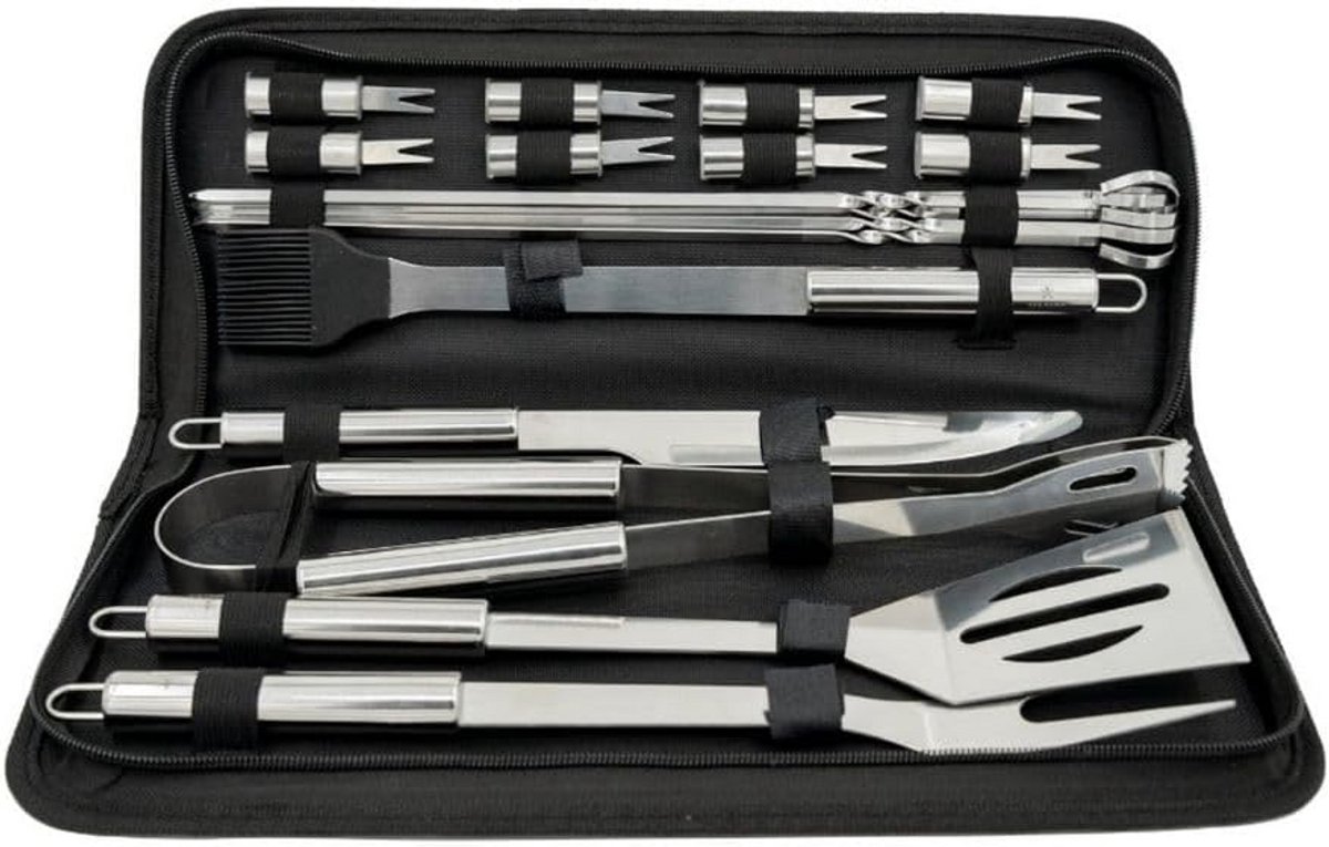 BBQ accesoires - BBQ gereedschap set - RVS barbecue gereedschap - Barbecueset