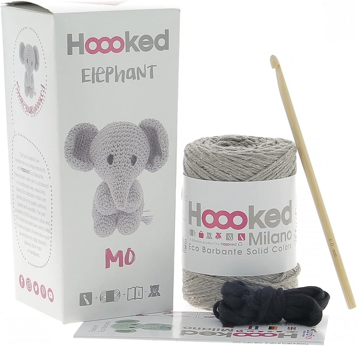 DIY Haakpakket Olifant Knuffeldier Maken Eco Katoen