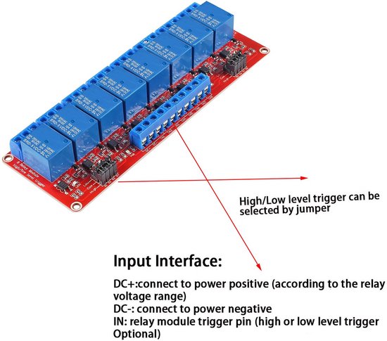 Relais Module Raspberry Pi 24v 8 Kanaals Relais Module 24V met Optocoupler voor Arduino en Raspberry ...