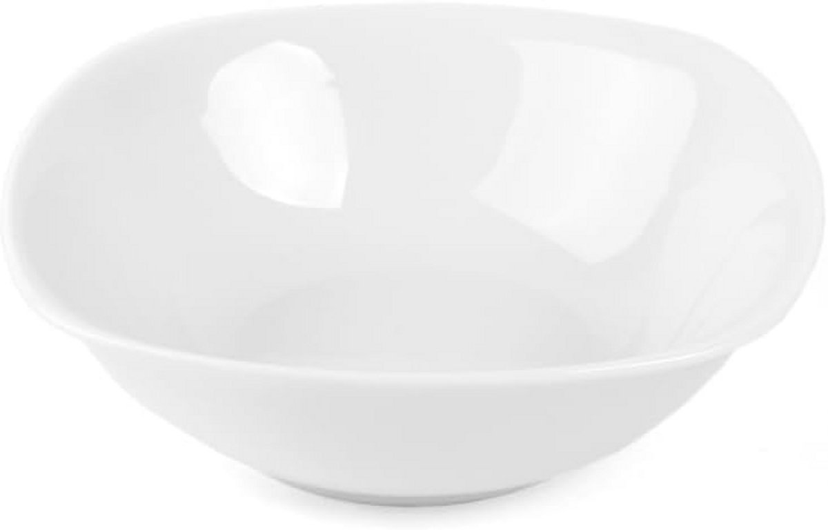 Set van 6 vierkante witte porseleinen schaaltjes 14 cm voor Fine Dining