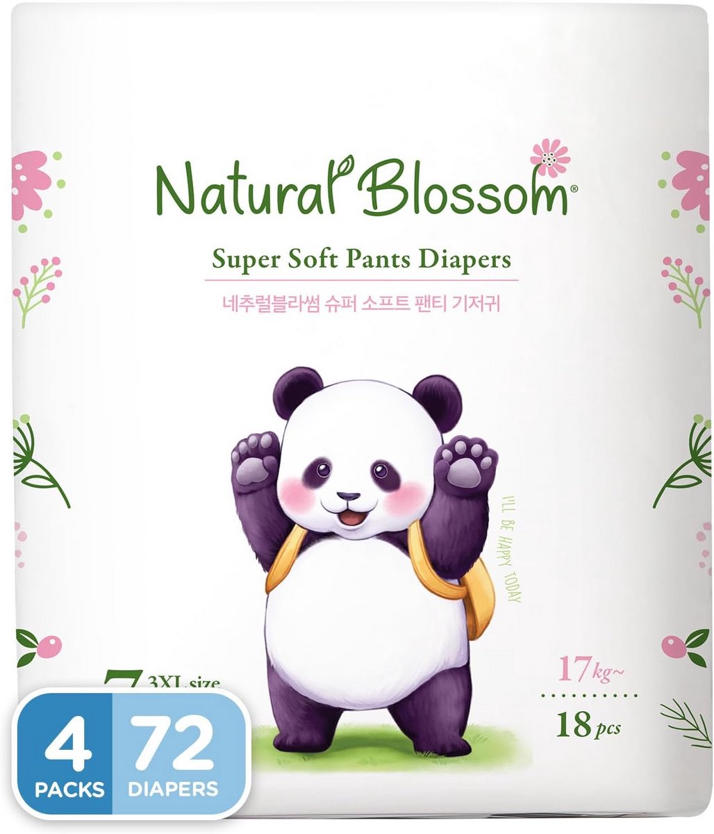 Pull-On Babyluiers Maat 7 (35 lbs+) | Ultradun, Hypoallergeen en Superzacht | 72 Stuks