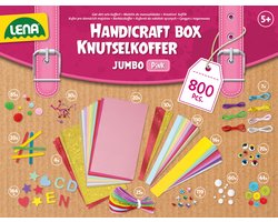 Lena Creatief Knutselkoffer Jumbo Roze 800 Onderdelen