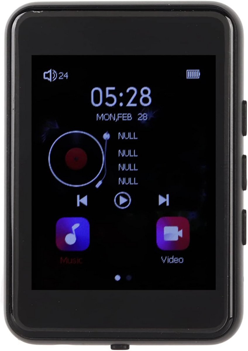 Draagbare MP3/MP4 Speler met 16GB en Touchscreen met Bluetooth