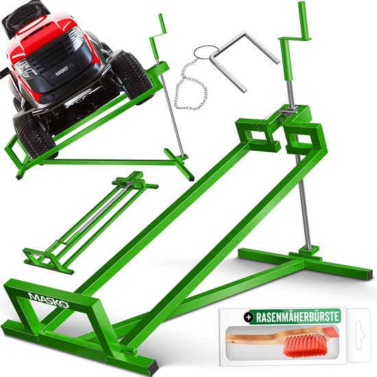 MASKO® Cric de Tondeuse Autoportée 400kg Élévateur pour Tondeuse Autoportée - Système de Cric de Levage pour Tondeuse Autoportée - Vert