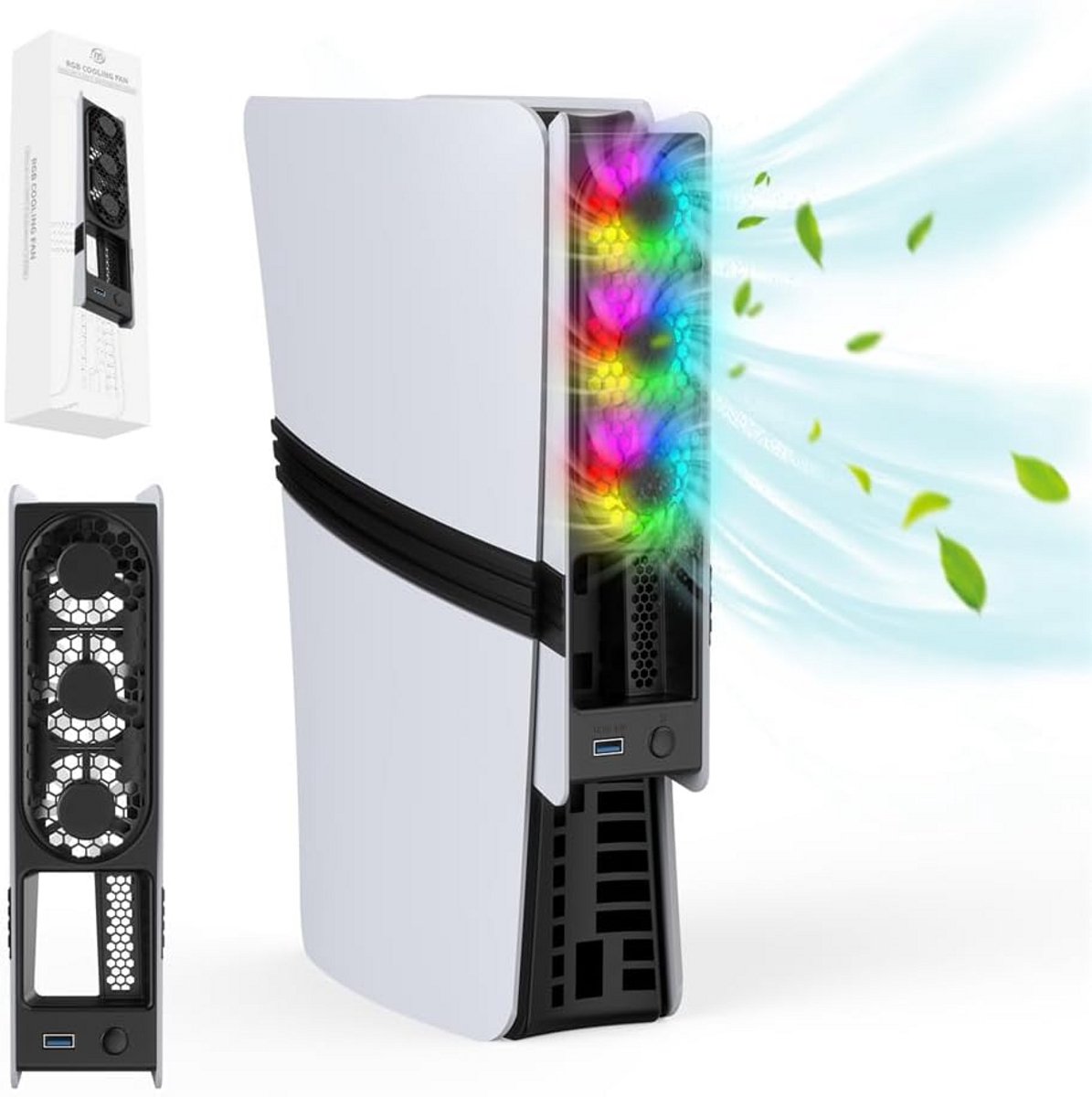 RGB Koelventilator voor PS5 Pro en Slim met Instelbare Snelheid