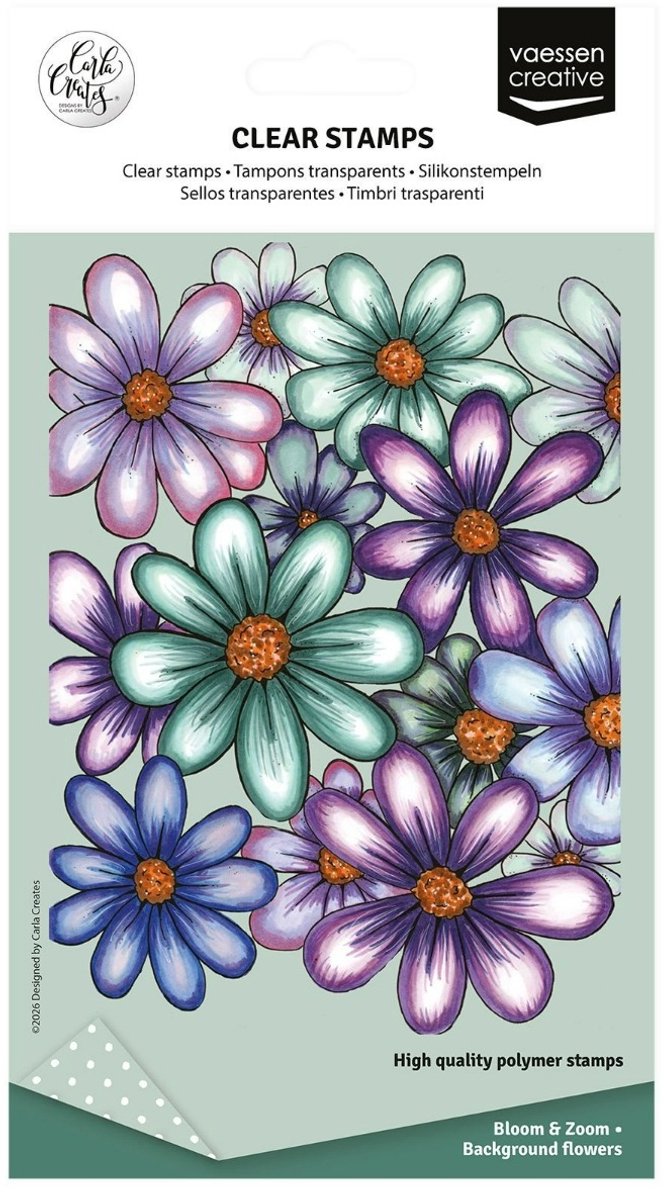 Clearstamps Background flowers - Carla Creates
