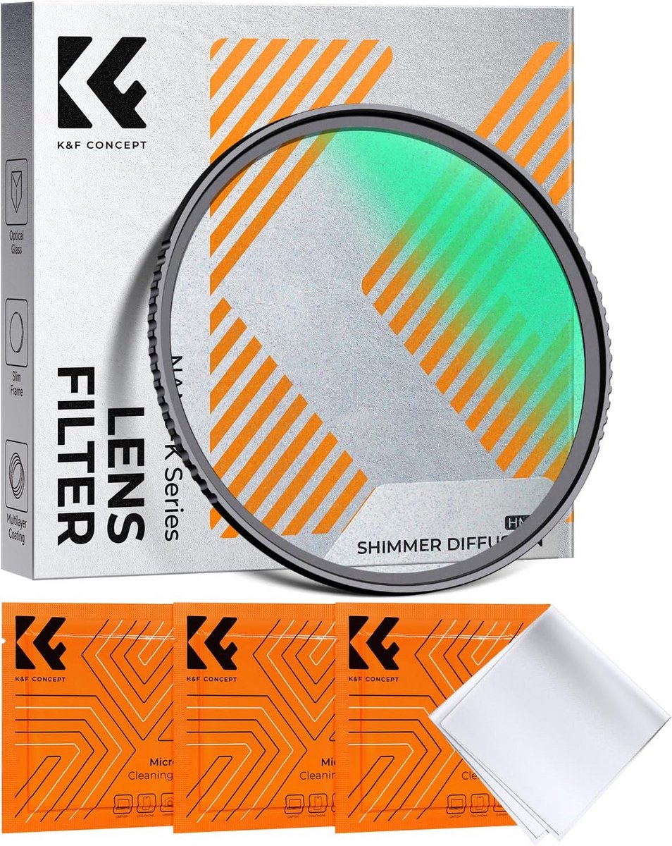 Soft Focus Diffusiefilter 77mm voor Camera – Shimmer Effecten Optisch Glas met 18 Lagen Coating