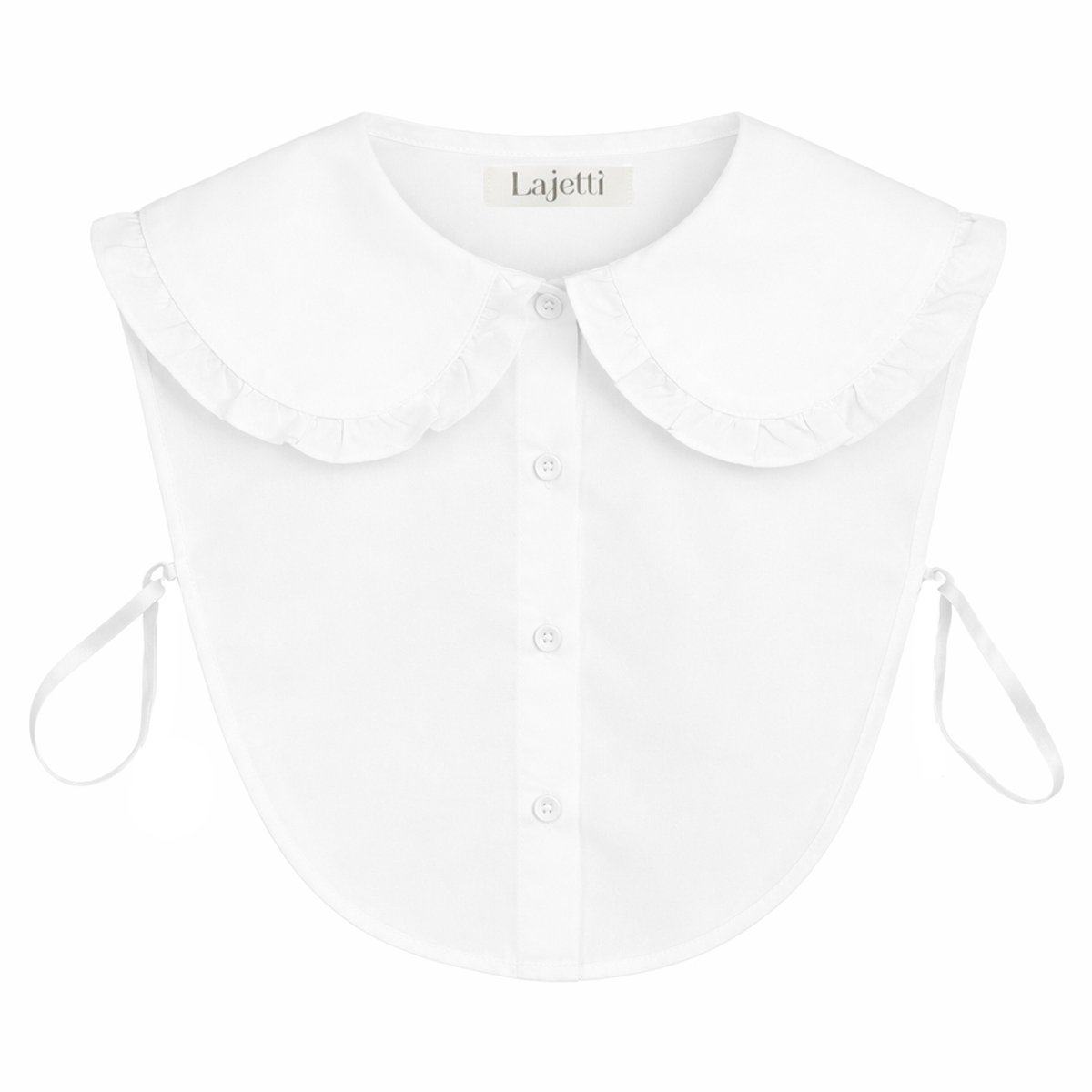 Lajetti - Los Kraagje met Grote Kraag Wit - Blouse Kraagje Dames