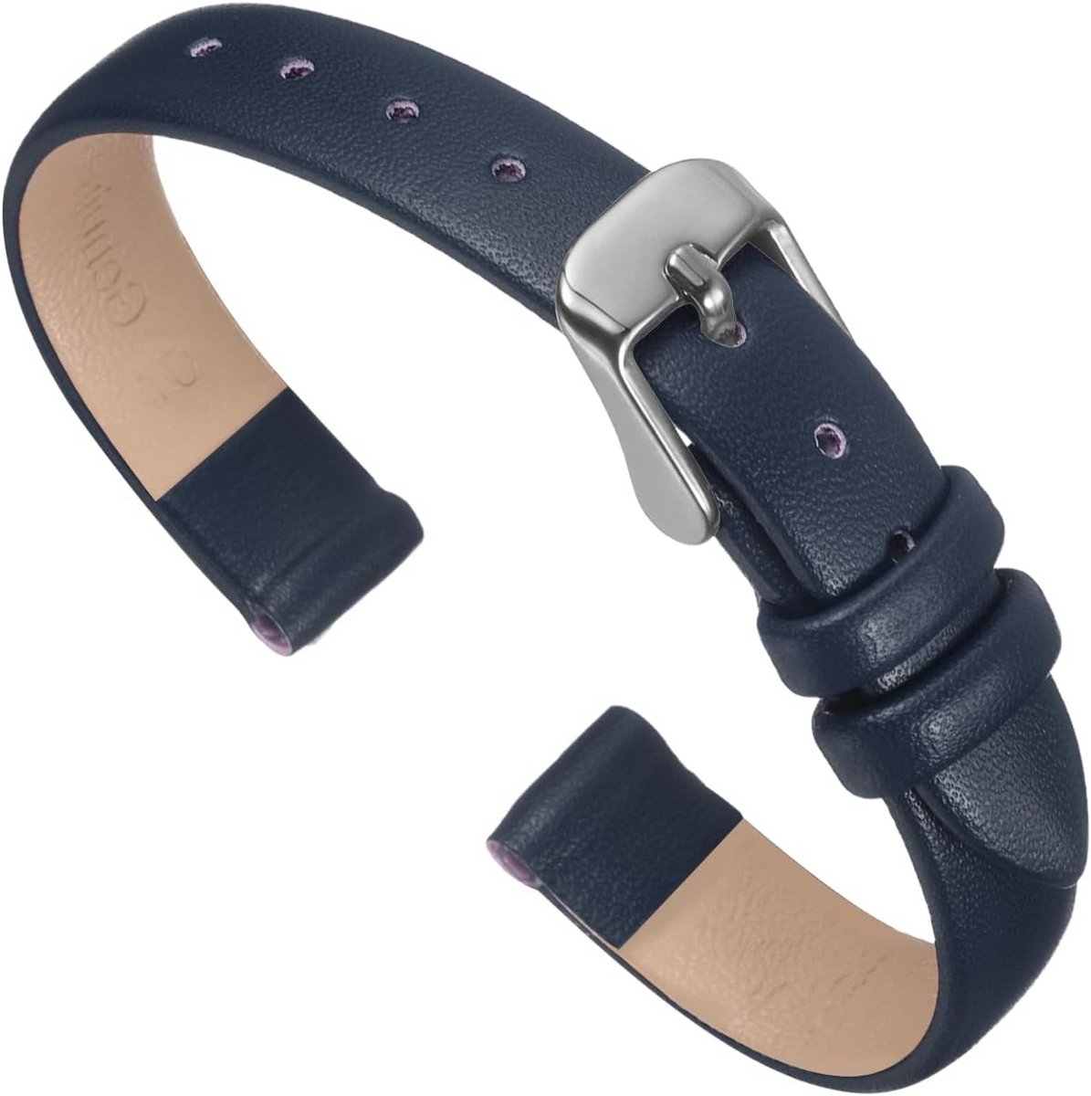 Slanke Leren Horlogeband Universeel met Gespsluiting Horlogeaccessoire