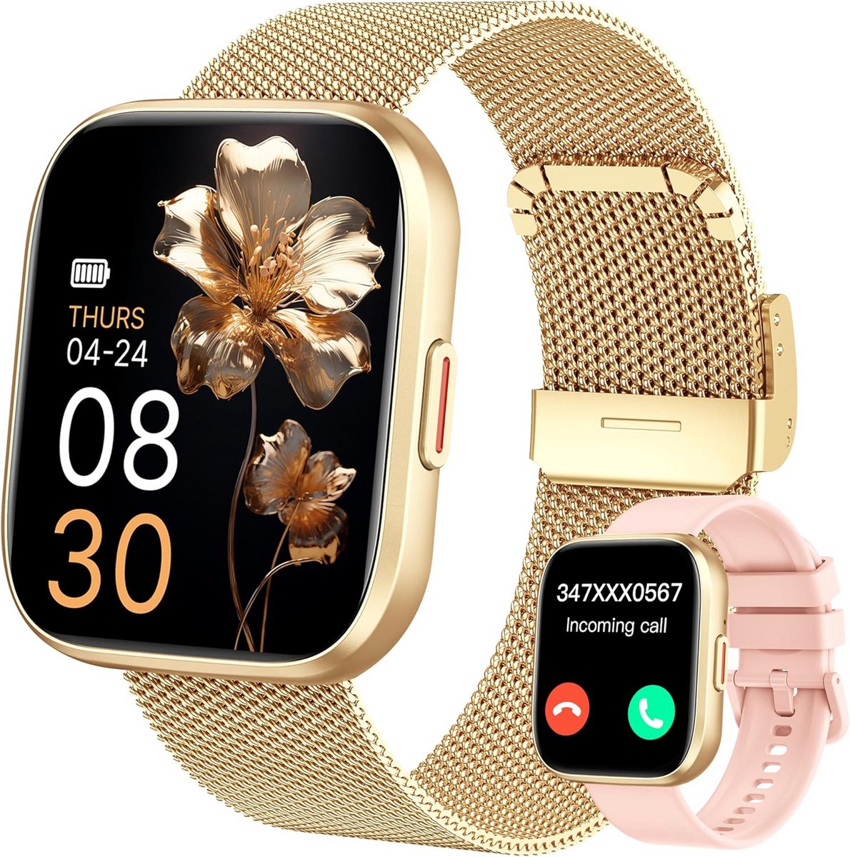 Dames Smartwatch Fitnesstracker Compatibel met iOS en Android