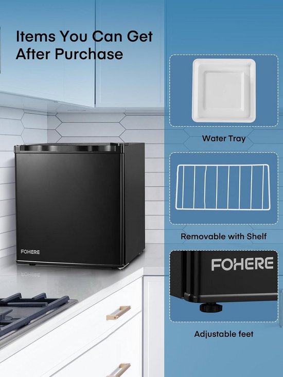 Compacte Mini Koelkast 46 Liter met Temperatuurregeling - Ideaal voor Kamer of Kantoor — afbeelding 5