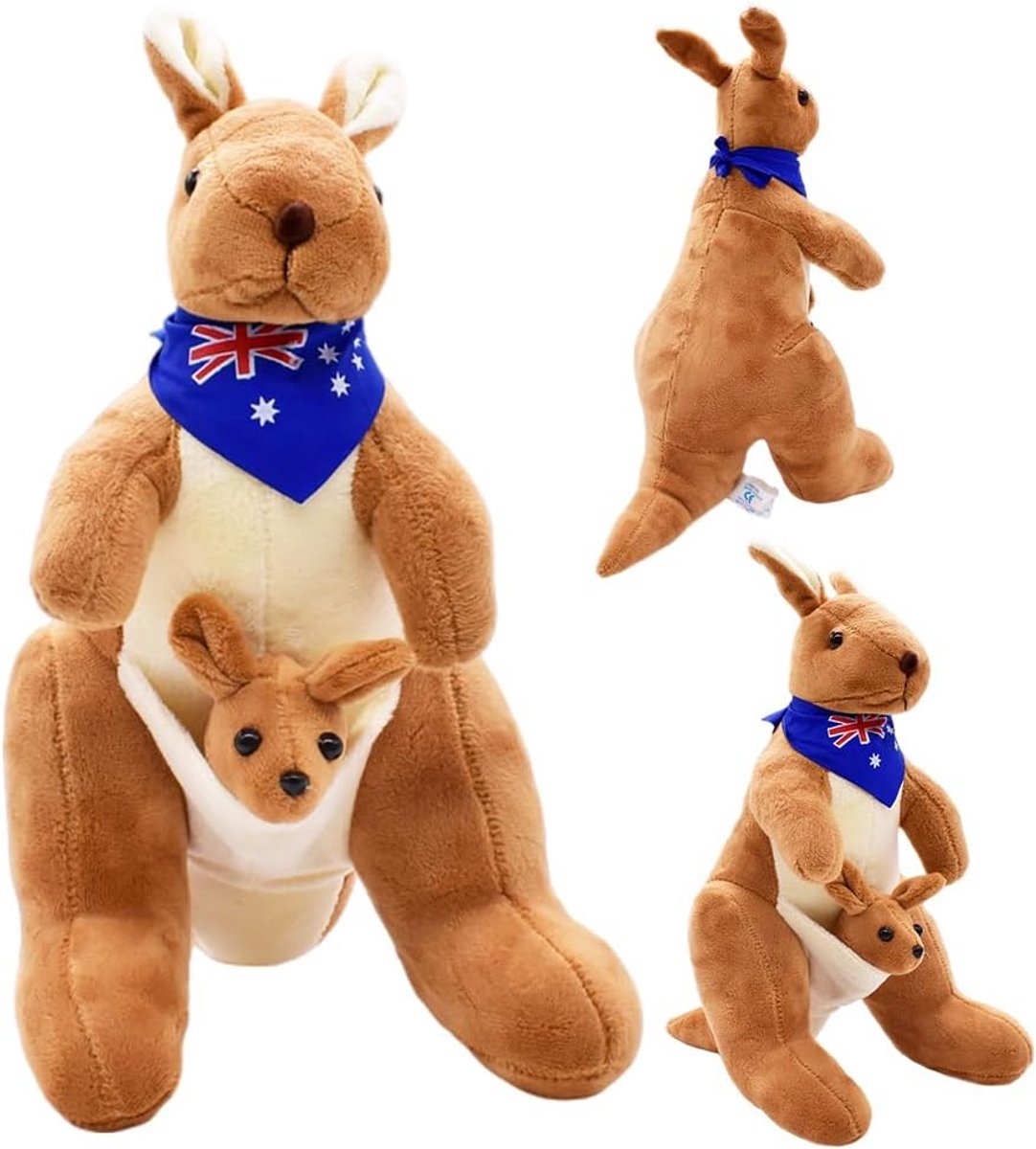 Pluche Kangoeroe Speelgoed met Joey in Buidel voor Kinderen