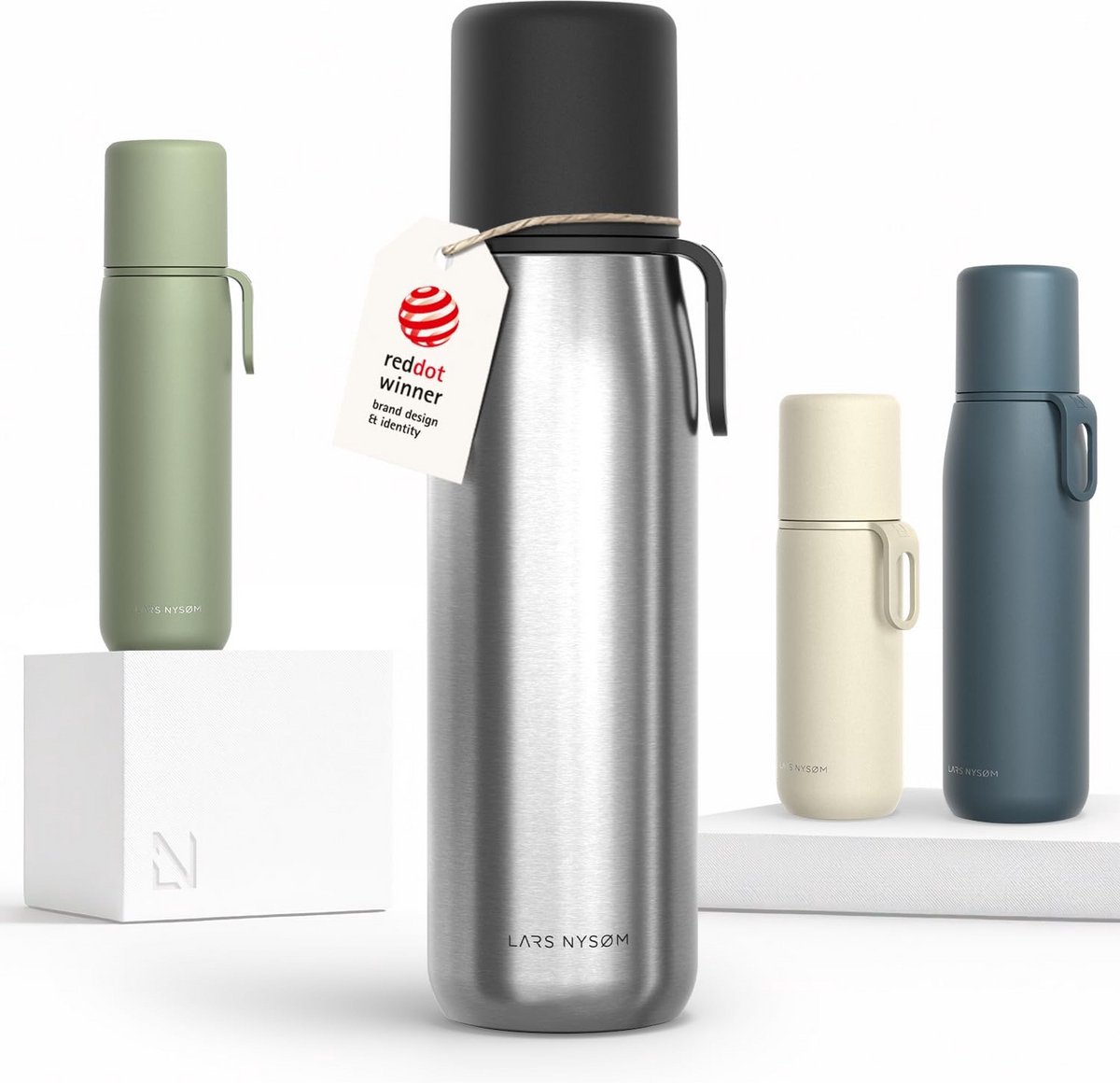 Grote RVS Thermosfles met Beker Isolatie - 1000ml Lekvrij