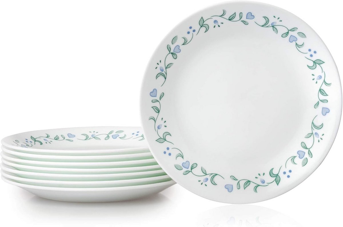 8-delige Set Voorgerecht Borden Rond 17,5 cm - Lichtgewicht en Splintervrij Glas