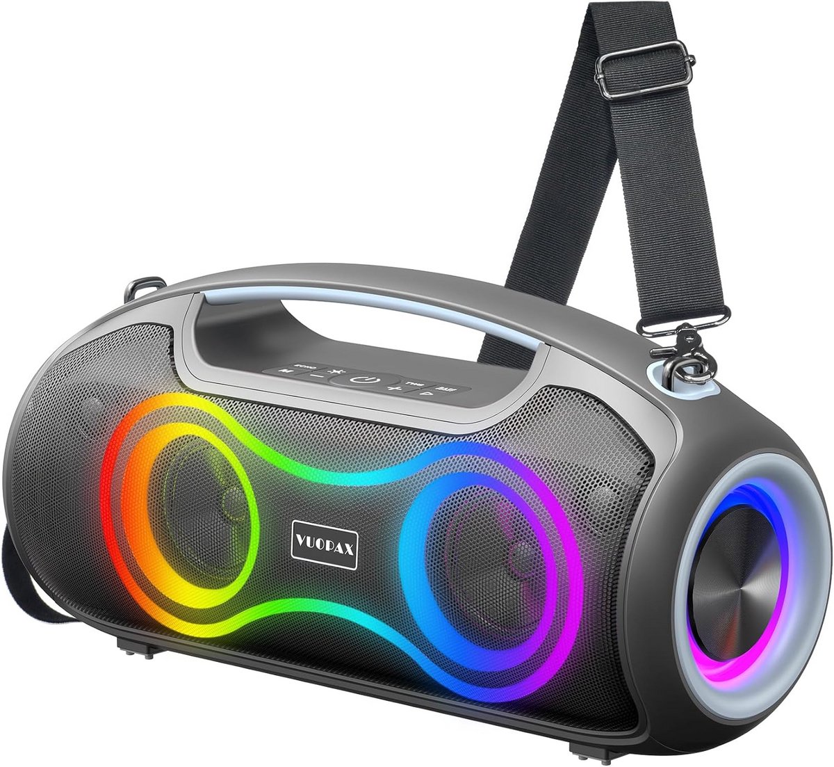 Draagbare Bluetooth Speaker met 2 Subwoofers en Lichteffecten