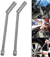 Clé à bougie magnétique - Rallonge universelle - 12 angles, paroi fine magnétique - Bougie d'allumage 3/8" - 310 mm de long - 14 mm - 16 mm - Manchon de bougie universel - Bougie d'allumage