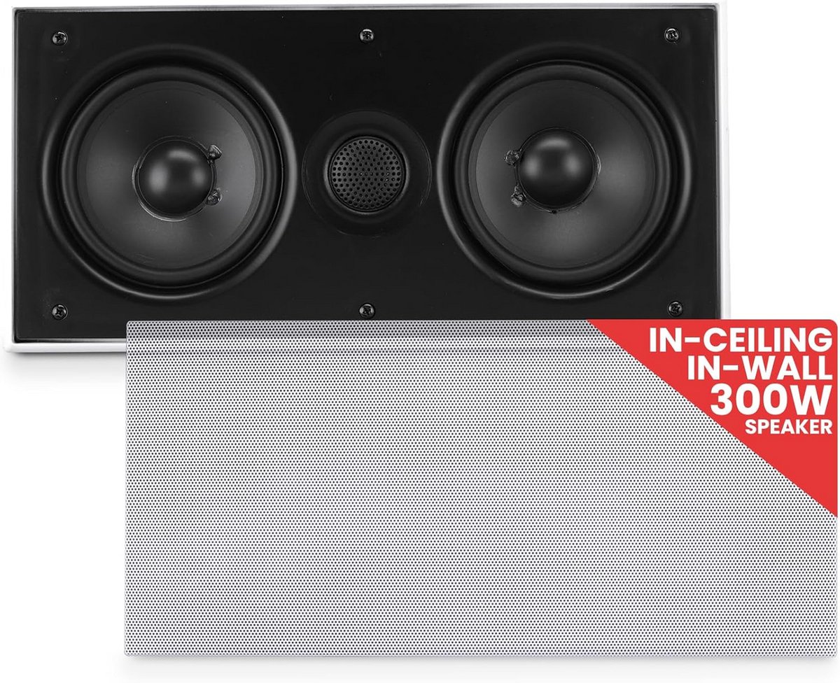 Dual In-Wall Center Channel Luidspreker Systeem 5.25 Inch 2-Weg Inbouw