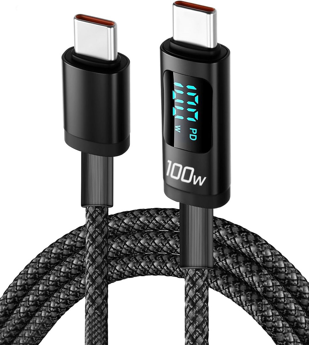 Snelle USB C naar C Kabel 100W 5A 1 Meter