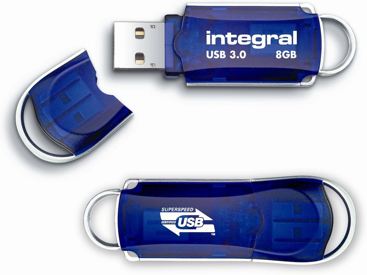 8GB USB 3.0 Stick Geheugenstick Blauw Supersnel