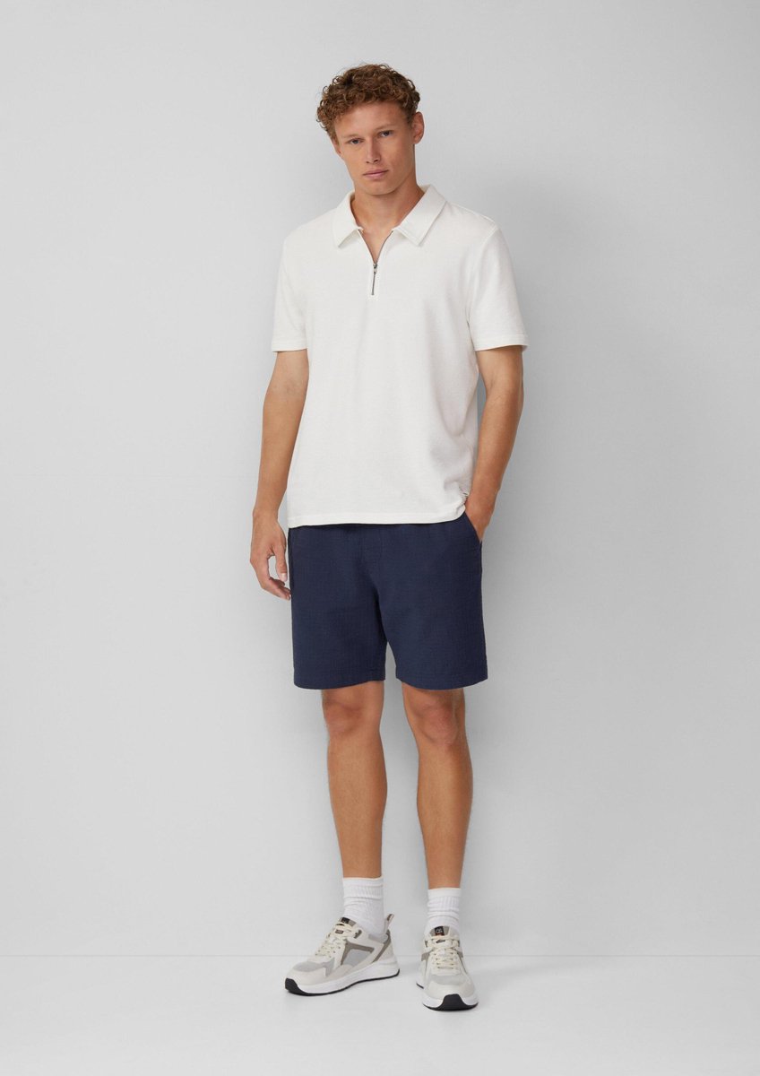 QS - male - Short van gestructureerde crêpe