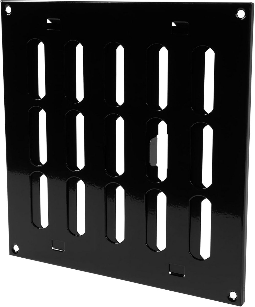 Verstelbare Lucht Vent Cover Zwart 8x8 Inch voor Muur Plafond - Gegalvaniseerd Staal HVAC Register