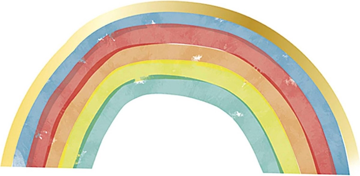 Servetten Regenboog Feestartikelen 16 Stuks Kleurrijk