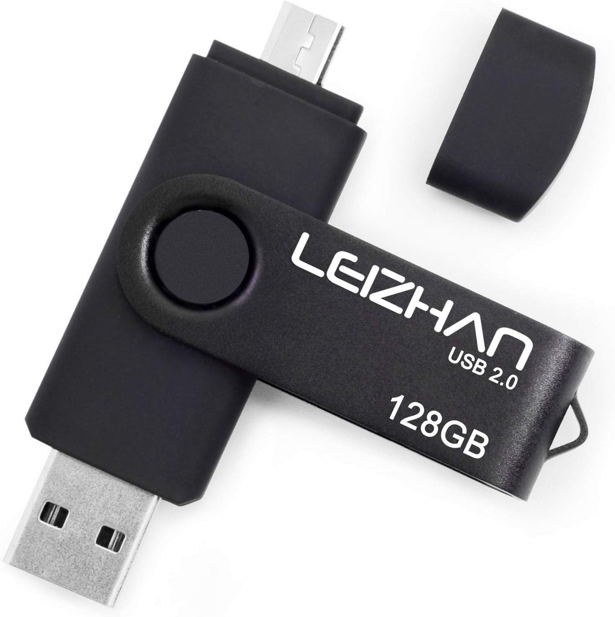 OTG USB Stick 128GB 2-in-1 Flash Drive voor Telefoon en PC - Micro USB & Standaard USB