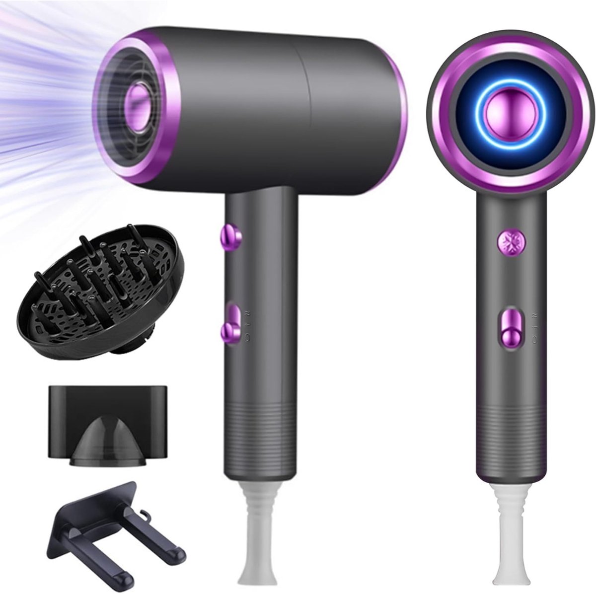 TopChoice® Fohn met Diffuser - Haardroger met Borstel - Haarfohn met Blaasmond