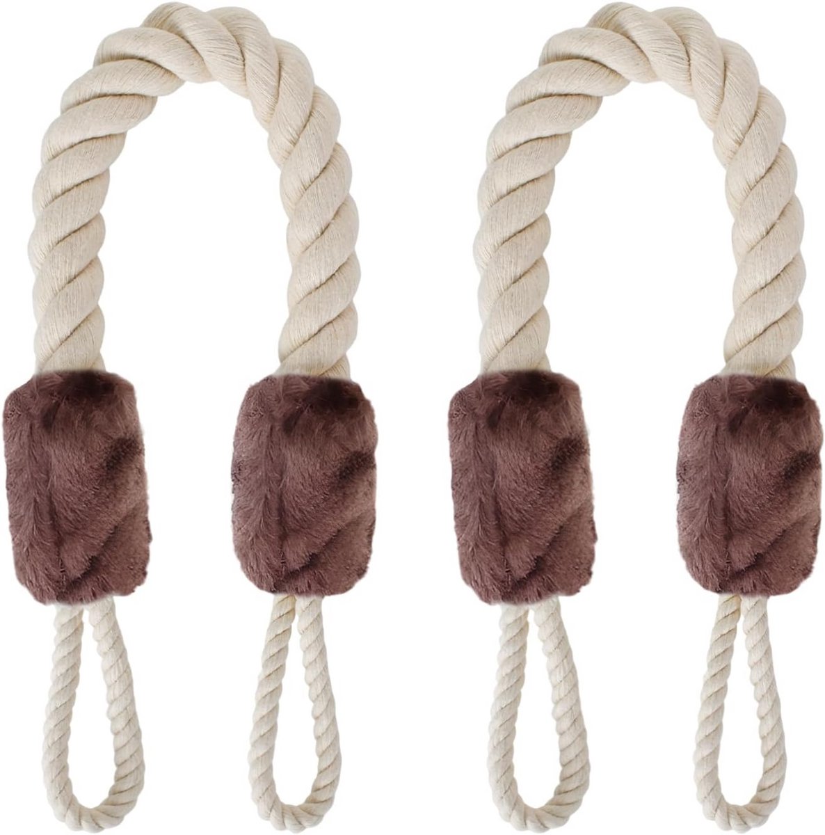 2x Veiligheidsdeurstoppers Katoenen Touw 60 cm - Kinder- en Huisdiervriendelijke Deurbeveiliging