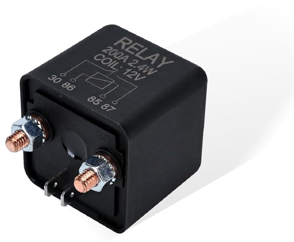 12V 200A Vermogensrelais voor Auto, Vrachtwagen, Boot - Continue Gebruik Schakelrelais