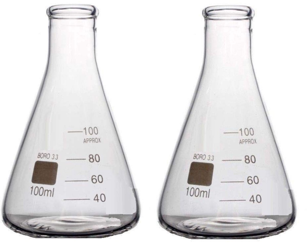 Conische Maatkolf van Borosilicaatglas 3.3 - 2000 ml voor Laboratoriumgebruik