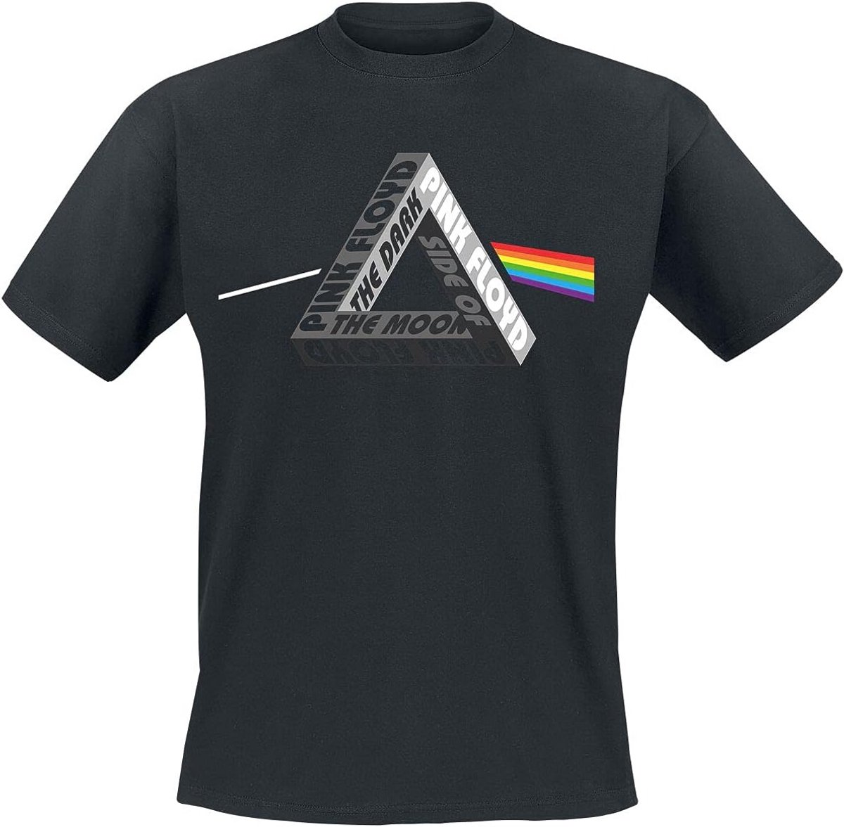 Zwart T-shirt met Escher Print voor Heren - Officiële Band Merchandise
