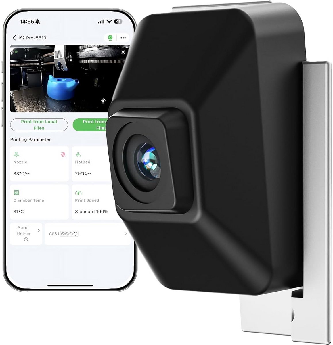 AI Camera voor 3D-Printers met Afstandsmonitoring en Timelapse-Video